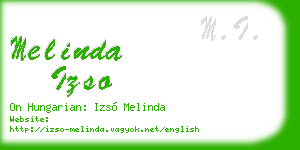 melinda izso business card