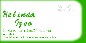 melinda izso business card